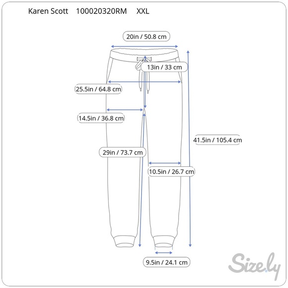 Karen Scott Sport Gray Jogging Pants High Rise Straight Leg XXL Plus Size - Picture 8 of 9